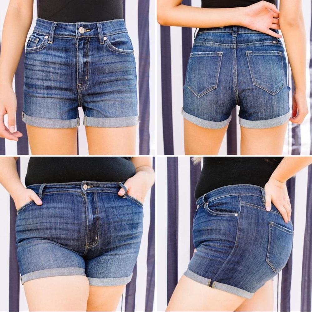 Just Blue high waisted shorts